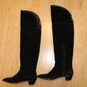 Marc By Marc Jacobs Over the Knee Black Suede Boots - Sz 37